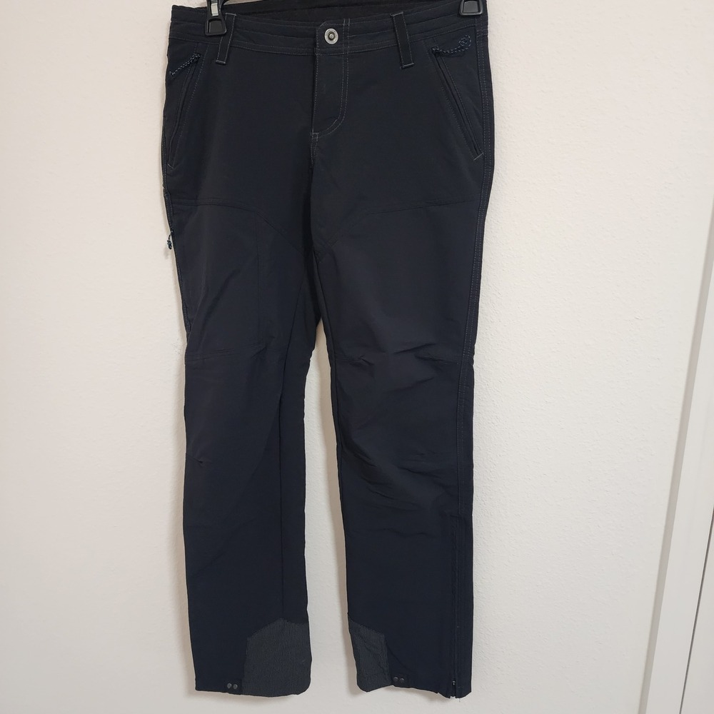 Kuhl Womens Pants Black Zip Pockets Hiking‎ Outdoor Size 8